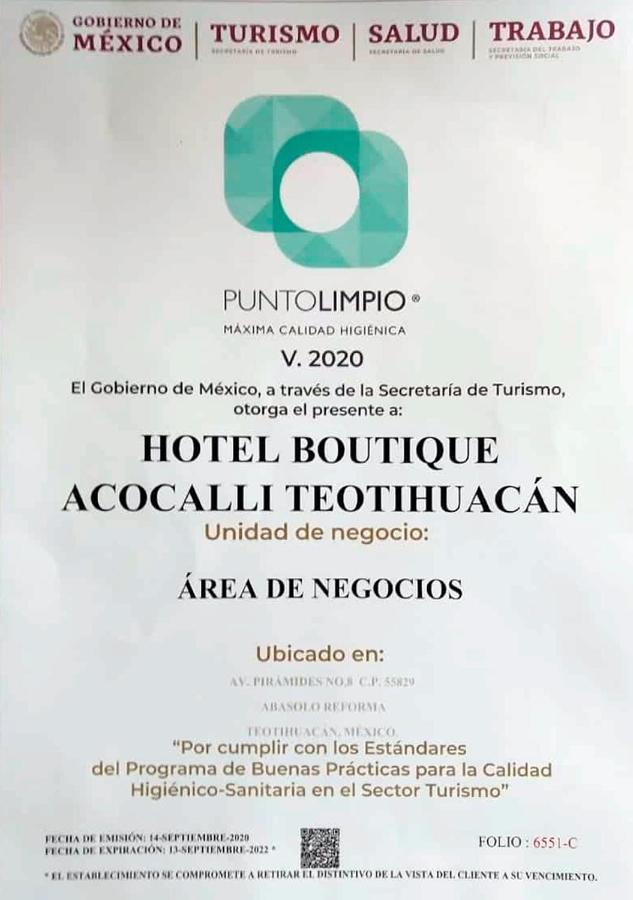 Hotel Boutique Acocalli San Juan Teotihuacán Eksteriør bilde